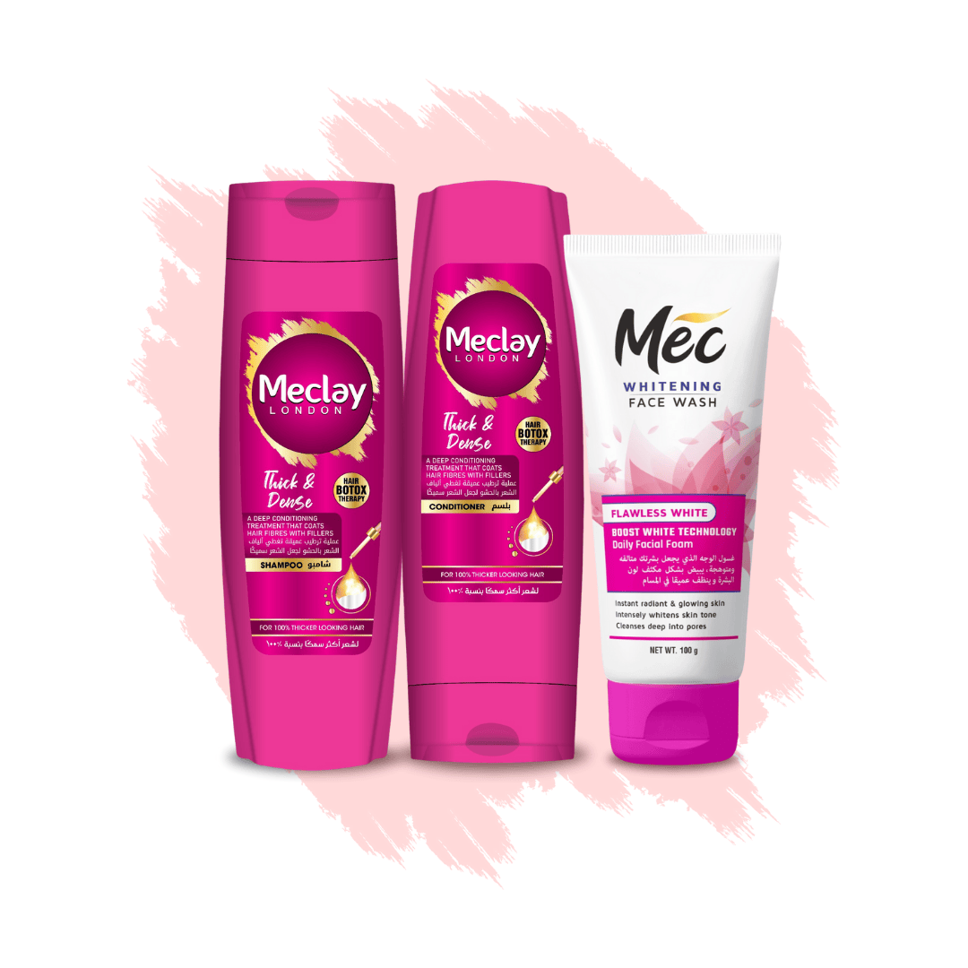 Meclay London
Meclay London Thick & Dense Shampoo 185ml With Conditioner 180ml + Mec Flawless White Face Wash