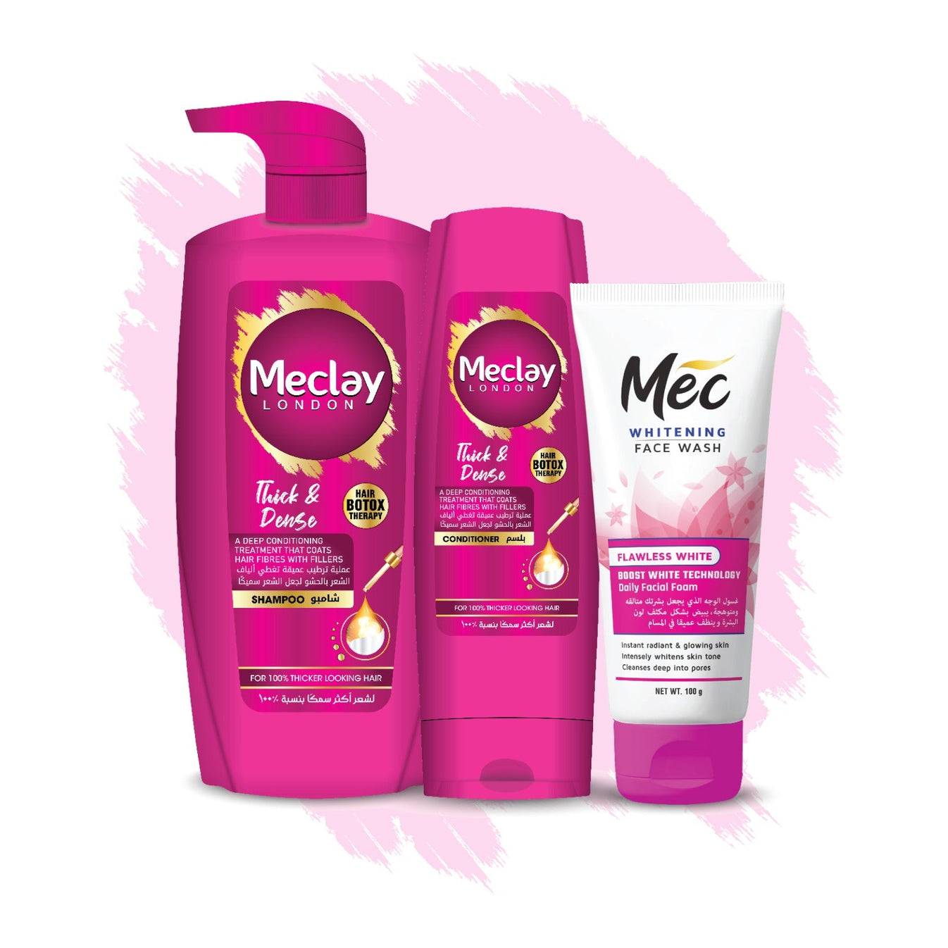 Meclay London
(FREE DELIVERY) Meclay London Thick & Dense Shampoo 660ml With Conditioner 180ml + Mec Flawless White Face Wash
